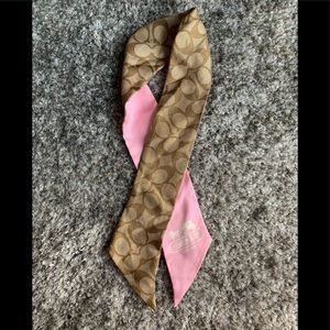 COACH 100% silk pony tail style scarf